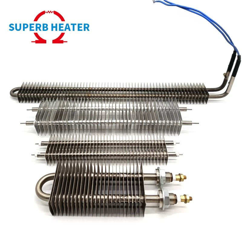 Custom Fin-type Electric Heating Tube Industrial Stainless Steel Aluminum Heating Element For Air Heaters